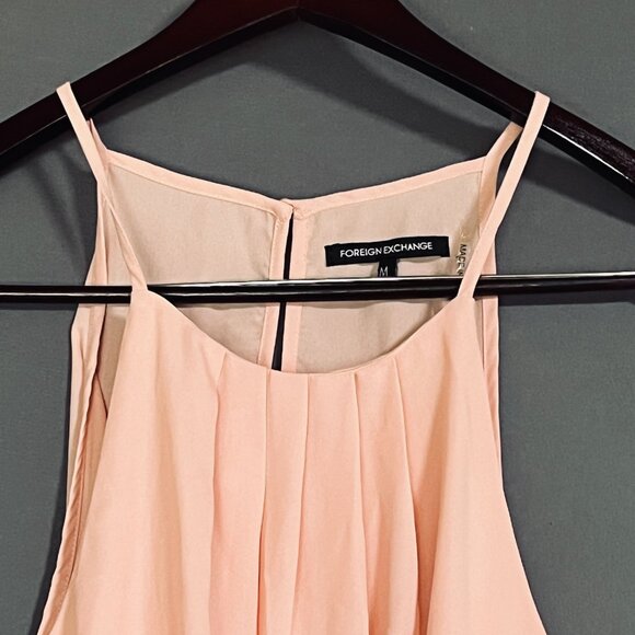 Foreign Exchange Pink Pleated Camisole Women's Medium - Picture 2 of 6